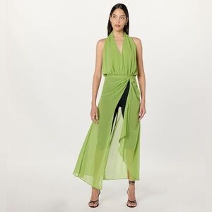 Green Halter Maxi Top